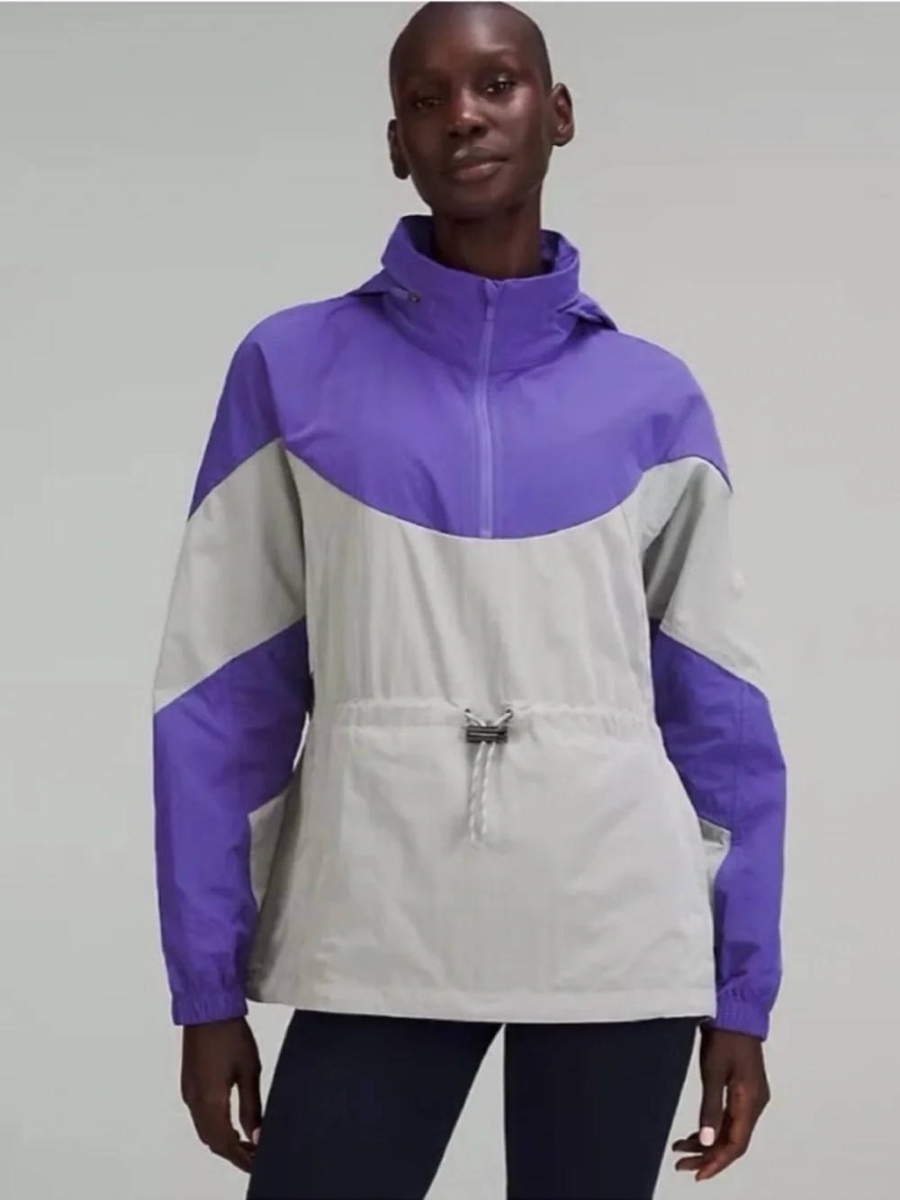 NEW Lululemon Women’s Evergreen Anorak Jacket Charged Indigo / Seal Grey Size 2